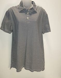 Polo shirt BLUED Large Striped Black White